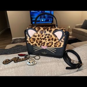 Kate Spade Leopard bag & charm